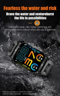 WizBay Premium Select 1.96 inch Smartwatch Zwart TPU Band