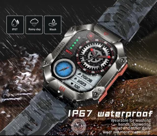 WizBay Premium Select 2.0 inch HD TFT Smartwatch Mat Grijs Zwart