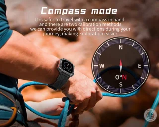 WizBay Premium Select 2.0 inch HD TFT Smartwatch Mat Grijs Zwart