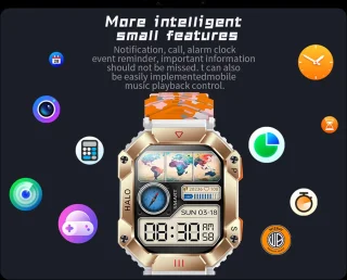 WizBay Premium Select 2.0 inch HD TFT Smartwatch Mat Grijs Zwart