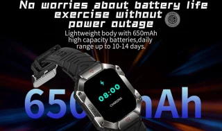 WizBay Premium Select 2.0 inch HD TFT Smartwatch Mat Grijs Zwart