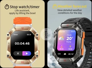WizBay Premium Select 2.0 inch HD TFT Smartwatch Mat Grijs Zwart