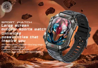 WizBay Premium Select 2.0 inch HD TFT Smartwatch Mat Grijs Zwart