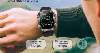 WizBay Premium Select 2.0 inch HD TFT Smartwatch Mat Grijs Zwart