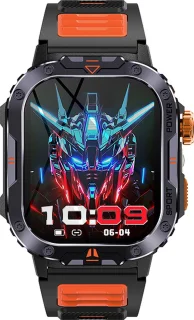 WizBay Premium Select 2.00 inch HD TFR Smartwatch Zwart Oranje