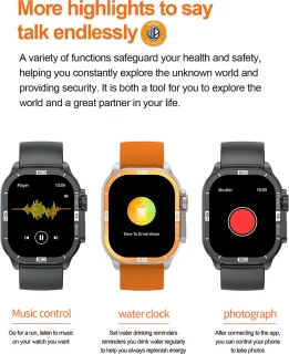WizBay Premium Select 2.06 inch AMOLED Smartwatch Black
