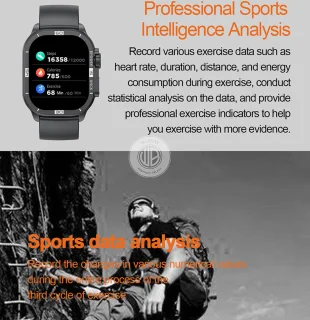 WizBay Premium Select 2.06 inch AMOLED Smartwatch Black