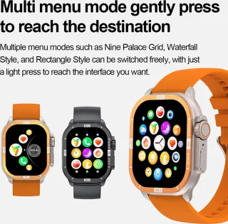 WizBay Premium Select 2.06 inch AMOLED Smartwatch Black