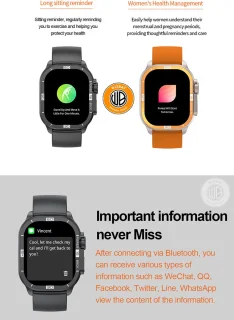 WizBay Premium Select 2.06 inch AMOLED Smartwatch Black