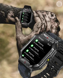 WizBay Premium Select 2.1 inch AMOLED Smartwatch Zwart