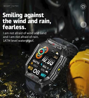 WizBay Premium Select 2.1 inch AMOLED Smartwatch Zwart