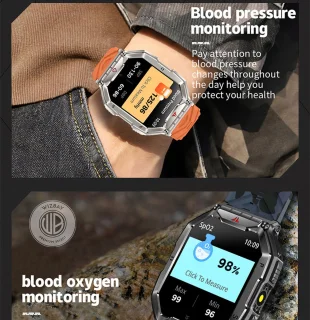WizBay Premium Select 2.1 inch AMOLED Smartwatch Zwart