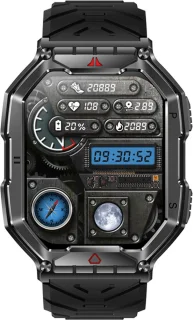 WizBay Premium Select 2.1 inch AMOLED Smartwatch Zwart