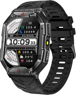 WizBay Premium Select 2.1 inch AMOLED Smartwatch Zwart
