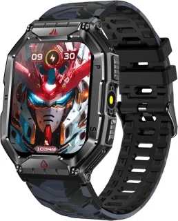WizBay Premium Select 2.1 inch AMOLED Smartwatch Zwart
