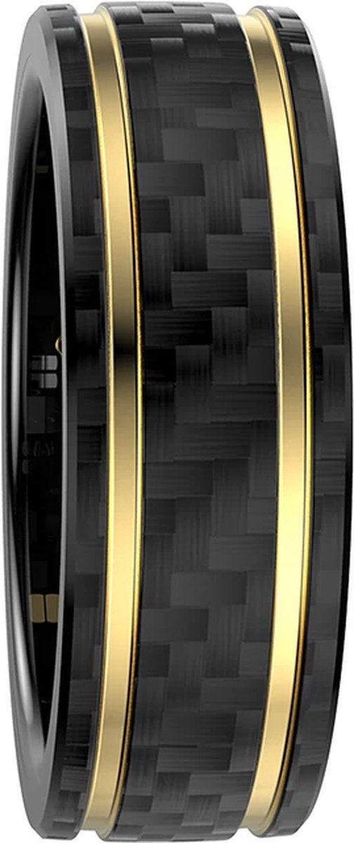 WizBay Premium Select Aluminium Bi-Color Carbon Fiber Smart Ring #08