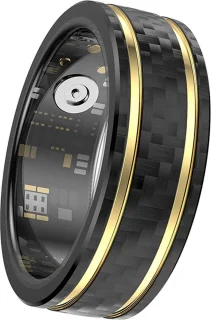 WizBay Premium Select Aluminium Bi-Color Carbon Fiber Smart Ring #11
