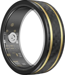WizBay Premium Select Aluminium Bi-Color Carbon Fiber Smart Ring #11