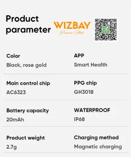 WizBay Premium Select Aluminium Bi-Color Carbon Fiber Smart Ring #11