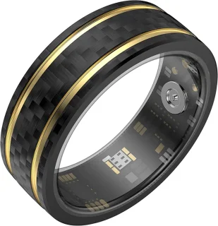 WizBay Premium Select Aluminium Bi-Color Carbon Fiber Smart Ring #11