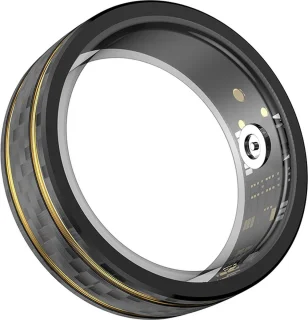 WizBay Premium Select Aluminium Bi-Color Carbon Fiber Smart Ring #12