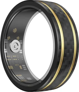 WizBay Premium Select Aluminium Bi-Color Carbon Fiber Smart Ring #12