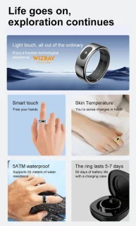WizBay Premium Select Aluminium Smart Ring #11 Dark Grey