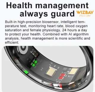 WizBay Premium Select Aluminium Smart Ring #11 Dark Grey