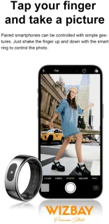 WizBay Premium Select Aluminium Smart Ring #11 Dark Grey