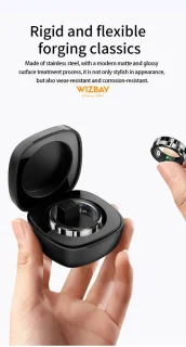WizBay Premium Select Aluminium Smart Ring Zwart Zilver #8