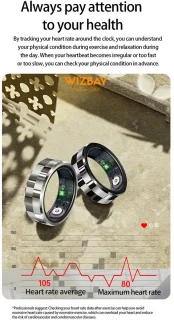 WizBay Premium Select Aluminium Smart Ring Zwart Zilver #8