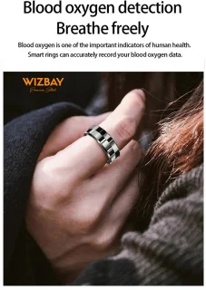 WizBay Premium Select Aluminium Smart Ring Zwart Zilver #8