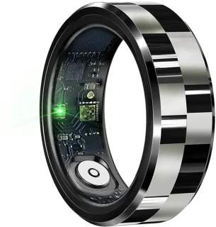 WizBay Premium Select Aluminium Smart Ring Zwart Zilver #8