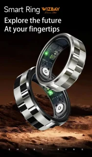 WizBay Premium Select Aluminium Smart Ring Zwart Zilver #8