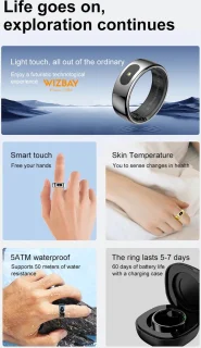 WizBay Premium Select Aluminium Zilver Smart Ring #9
