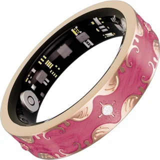 WizBay Premium Select Bohemian Brilliant Rose Red Smart Ring