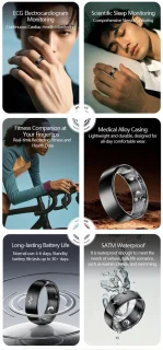 WizBay Premium Select FlashSense Smart Ring Zwart #10