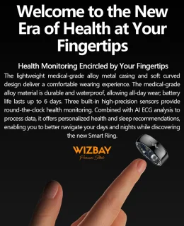 WizBay Premium Select FlashSense Smart Ring Zwart #10