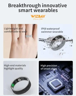 WizBay Premium Select Gouden FrostLook Smart Ring #11