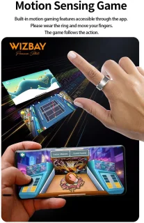 WizBay Premium Select Smart Ring Aluminium Zilver Blush - Maat 8
