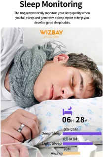 WizBay Premium Select Smart Ring Aluminium Zilver Blush - Maat 8