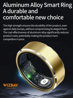 WizBay Premium Select Smart Ring Aluminium Zilver Blush - Maat 8