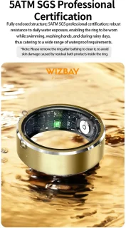 WizBay Premium Select Smart Ring Aluminium Zilver Blush - Maat 8
