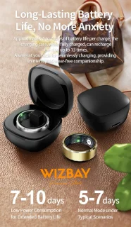 WizBay Premium Select Smart Ring Aluminium Zilver Blush - Maat 8