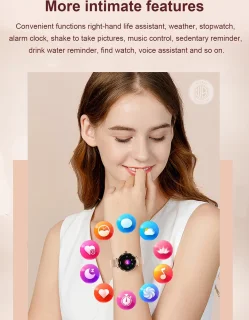 WizBay Premium Select Smartwatch 1.19" Zilveren Band