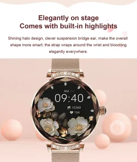 WizBay Premium Select Smartwatch 1.19" Zilveren Band