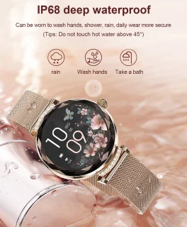 WizBay Premium Select Smartwatch 1.19" Zilveren Band