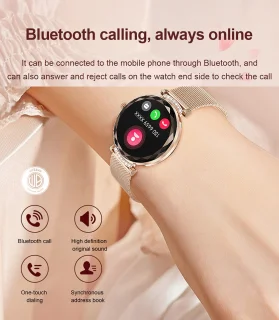 WizBay Premium Select Smartwatch 1.19" Zilveren Band