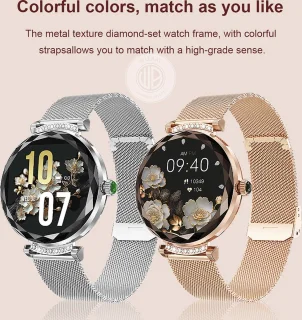 WizBay Premium Select Smartwatch 1.19" Zilveren Band