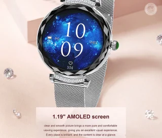 WizBay Premium Select Smartwatch 1.19" Zilveren Band